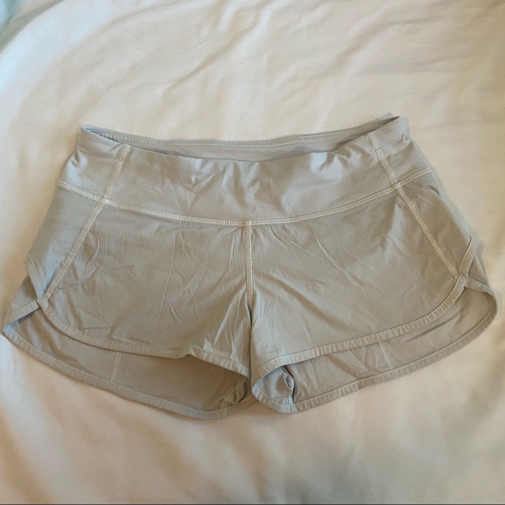 Lululemon Light Gray 2” Athletic Shorts